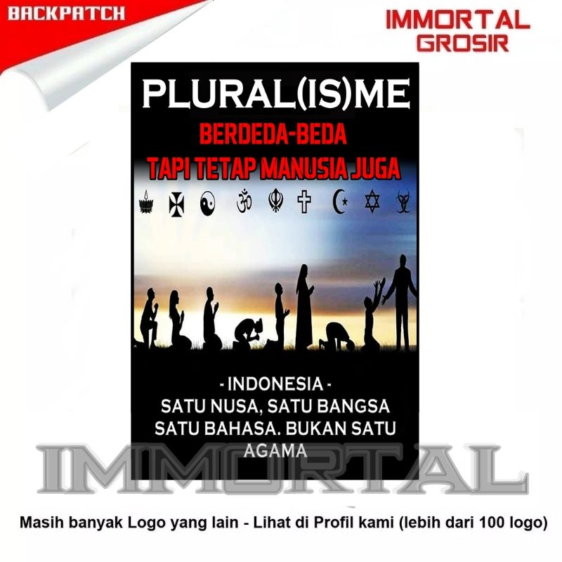 Backpatch Emblem Jumbo Pluralisme Keren