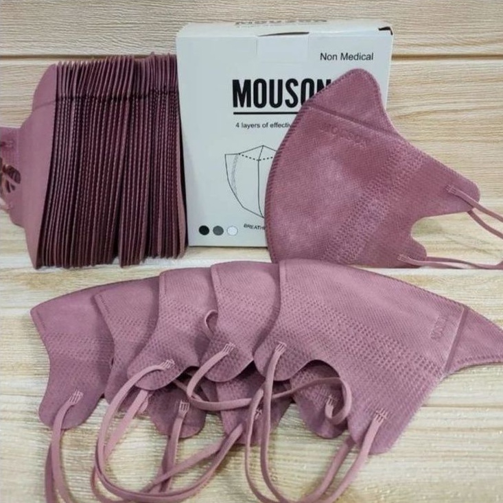 Masker/Duckbill/Masker Duckbill 3D-4Ply Mouson Lady pink isi 50pcs emboss