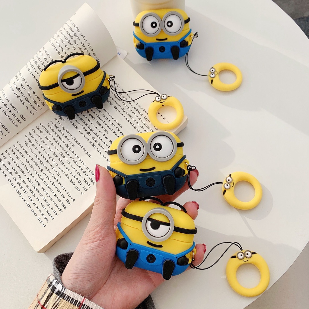 Casing Soft Case Silikon Motif Despicable Me Minions Untuk Airpods 1 / 2 / 3