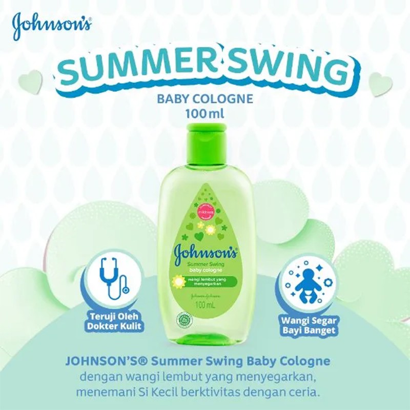 Johnsons Baby Cologne Summer Swing 100ml Cologne Bayi