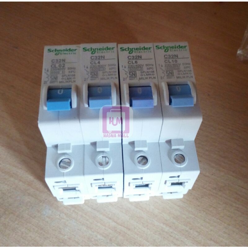 MCB Schneider Biru SNI Standart PLN 16A 10A 6A 4A 2A Baru