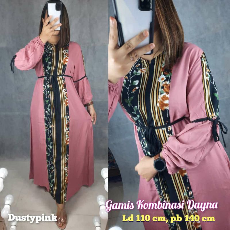 Gamis Arabia/Gamis Arab Kombinasi Motif/Gamis Kombinasi Terbaru &quot;Dayna&quot;