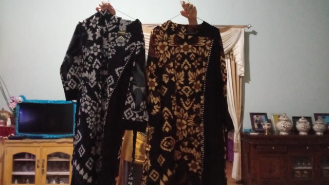 Baju Gamis Batik Wanita - Gamis Batik Jumbo - Gamis Batik Allsize - Gamis Syari - Batik Gamis Embos