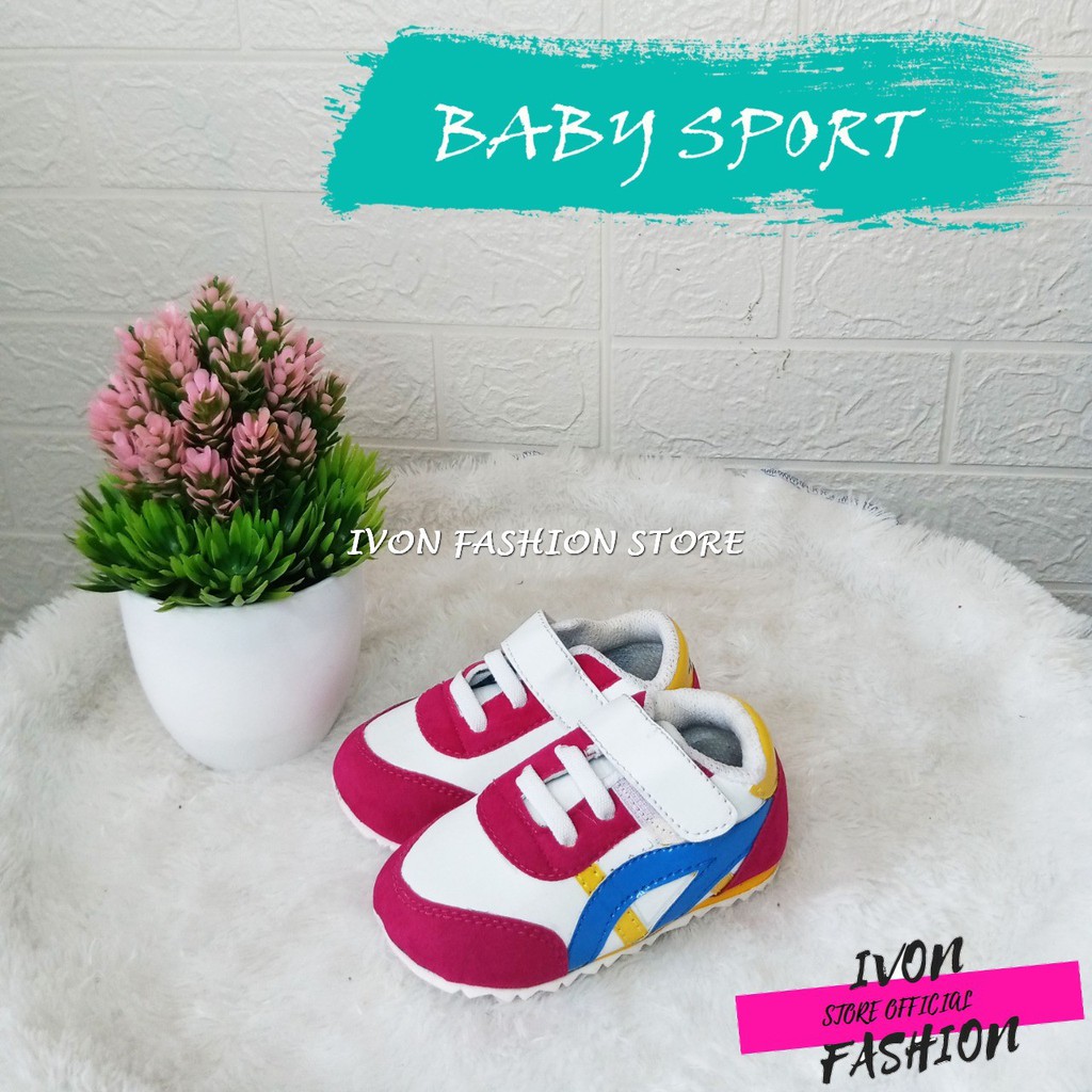 BABY SHOES/SEPATU BAYI SPORT MODEL PEREKAT UNTUK USIA 6-12 BULAN PRIA DAN WANITA MURAH BISA COD