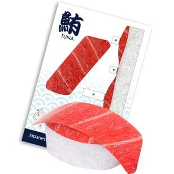 DIY Papercraft Replika Makanan Sushi Tuna