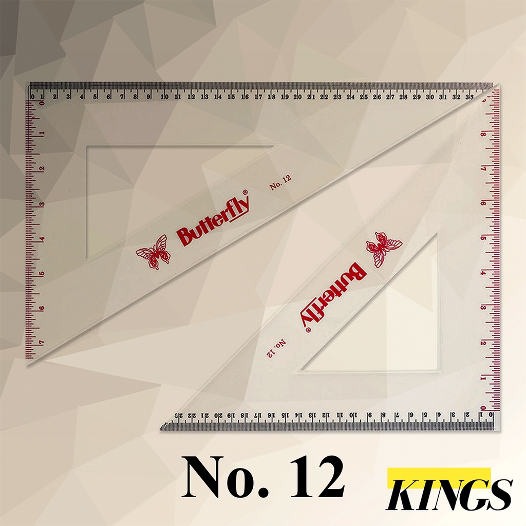 

Butterfly Ruler / Penggaris Segitiga Classic No 12