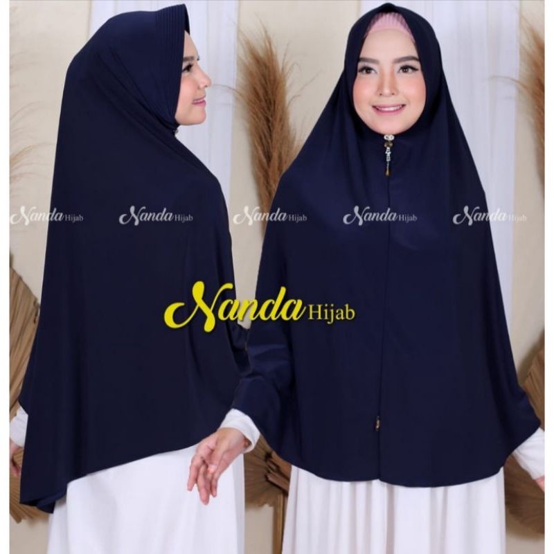 Hijab Jilbab Instan Bergo Syari Jersy Super Jersi korea Import Polos Hamidah-5