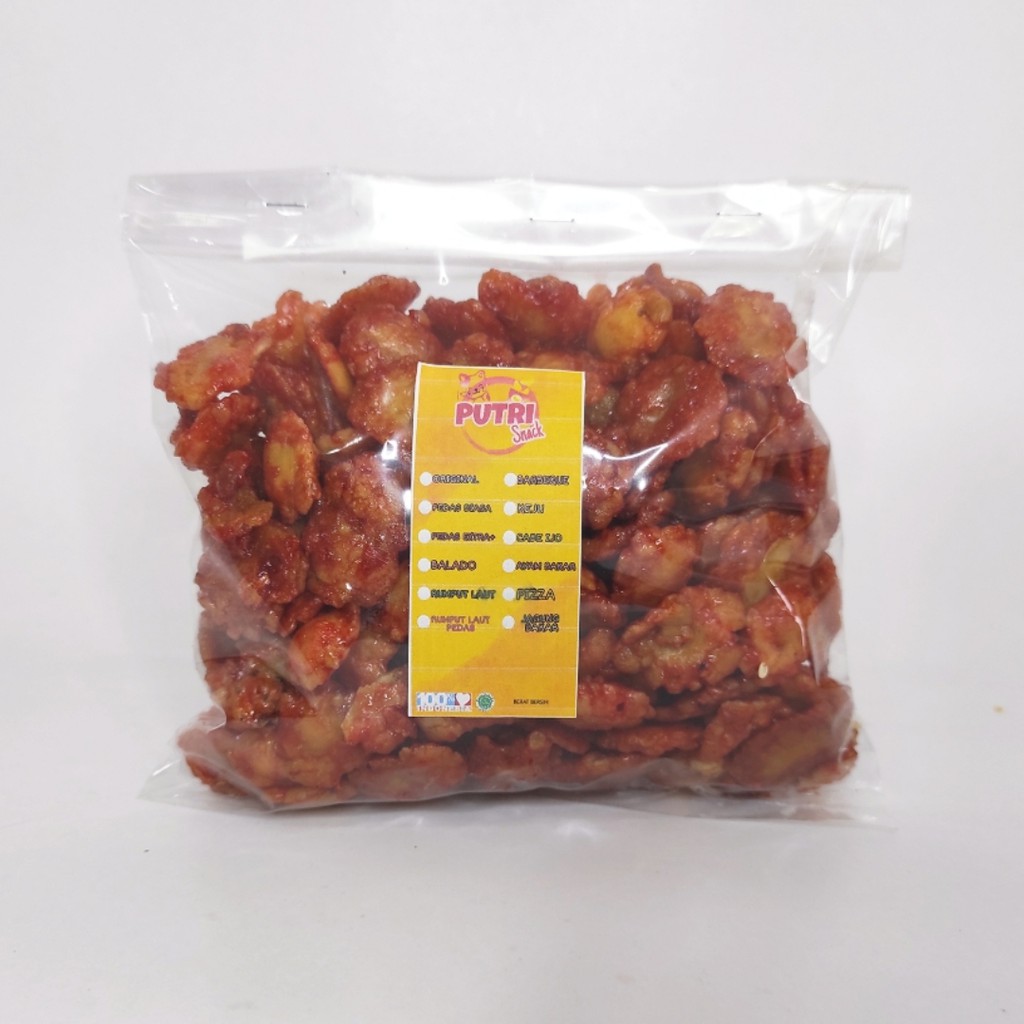 Keripik Emping Melinjo 250gr Pedas Manis Kriuk