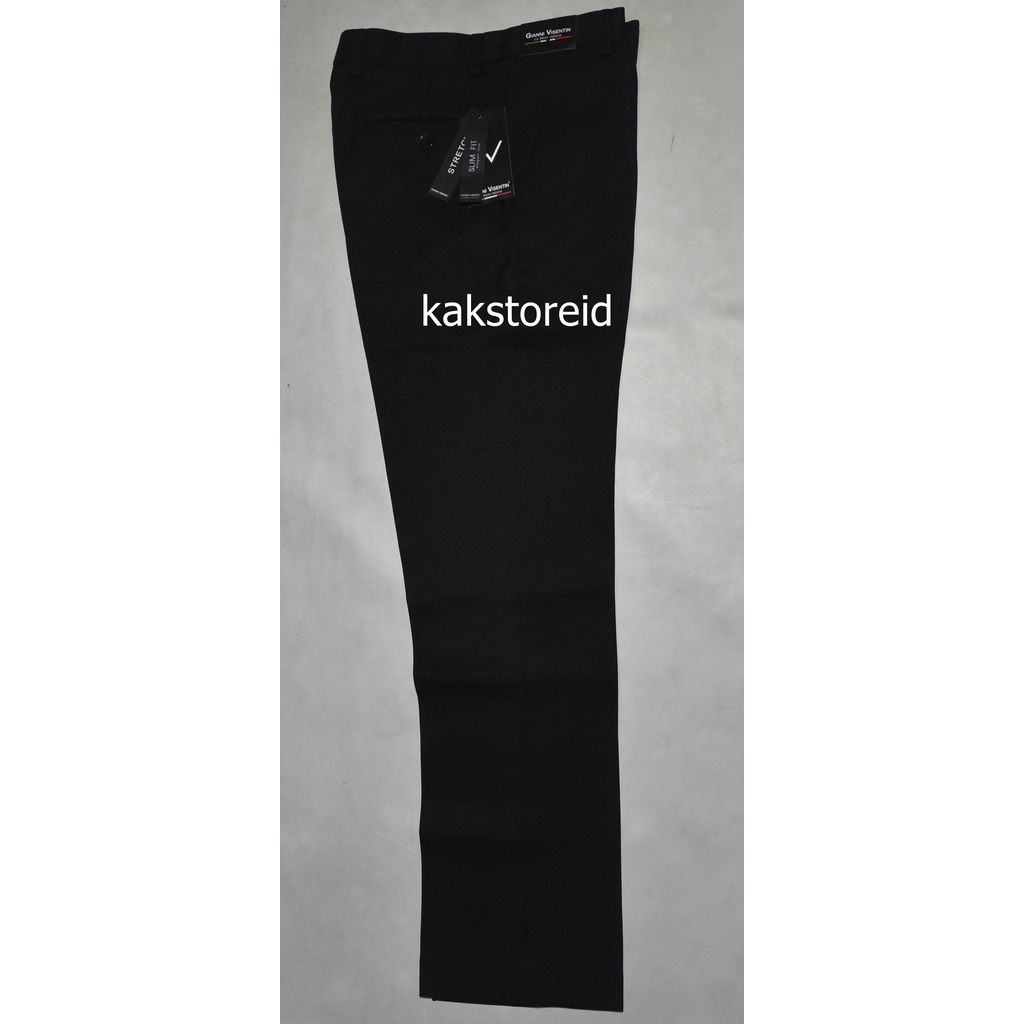 Celana Kerja Formal Pria GIANNI VISENTIN Hitam GKS 27 ORIGINAL