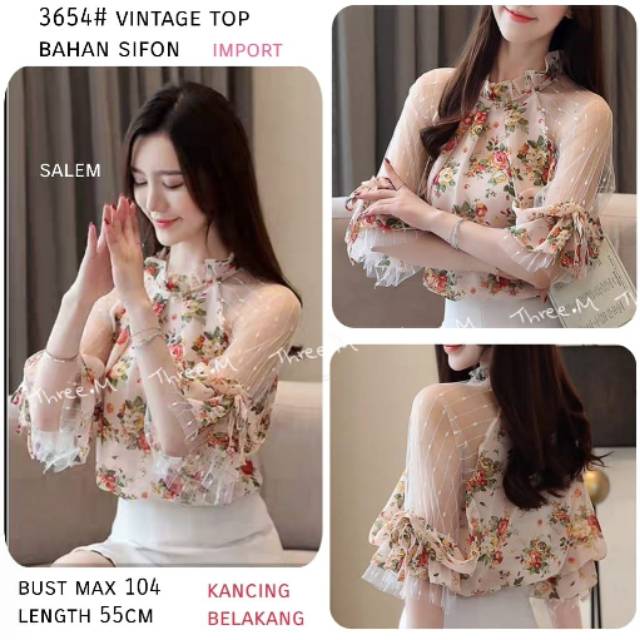 Blouse Vintage Sifon Import