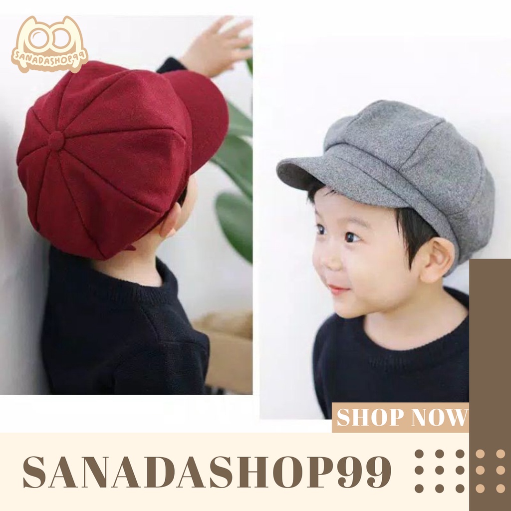 (TP4) Topi Apolo Anak Topi Bayi Model Apollo Topi Baseball Anak Topi Anak Model Apollo newsboy