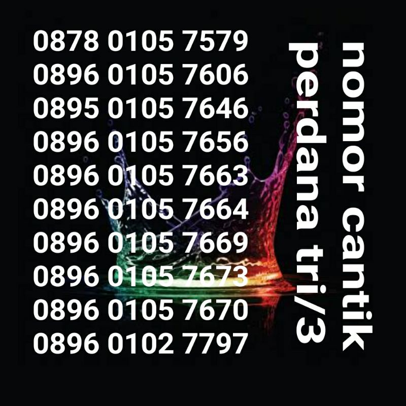 Nomor cantik perdana tri/3