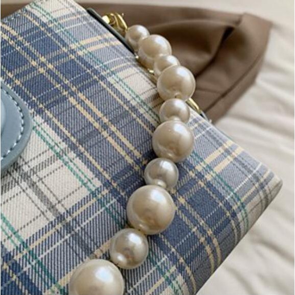 [✅BISA COD] 2268 ELEGANT SQUARE WITH PEARL SLING BAG (REAL PICTURE)