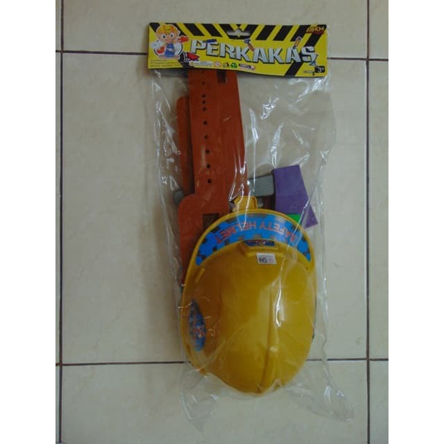 Mainan Perkakas Tukang Dengan Helm Dan Sabuk Panjang