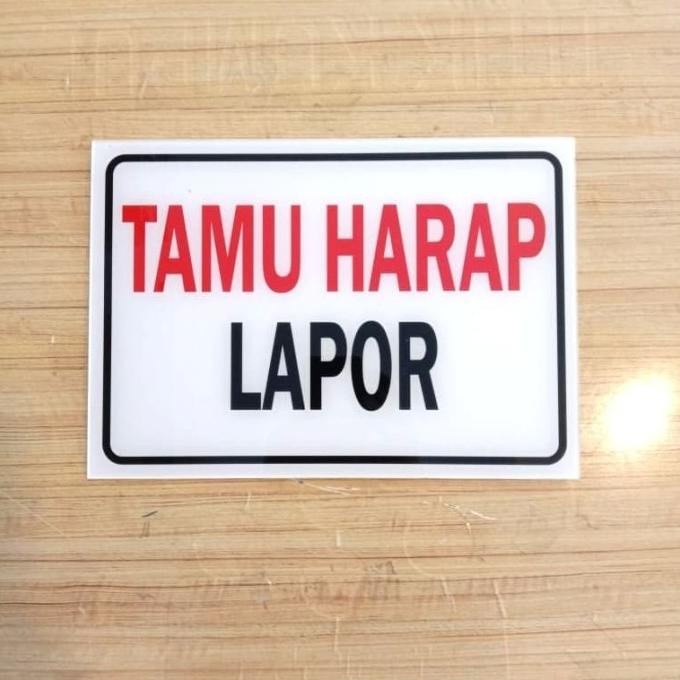 

SIGN AKRILIK K3 RAMBU SAFETY TAMU HARAP LAPOR UKURAN 20 X 30CM