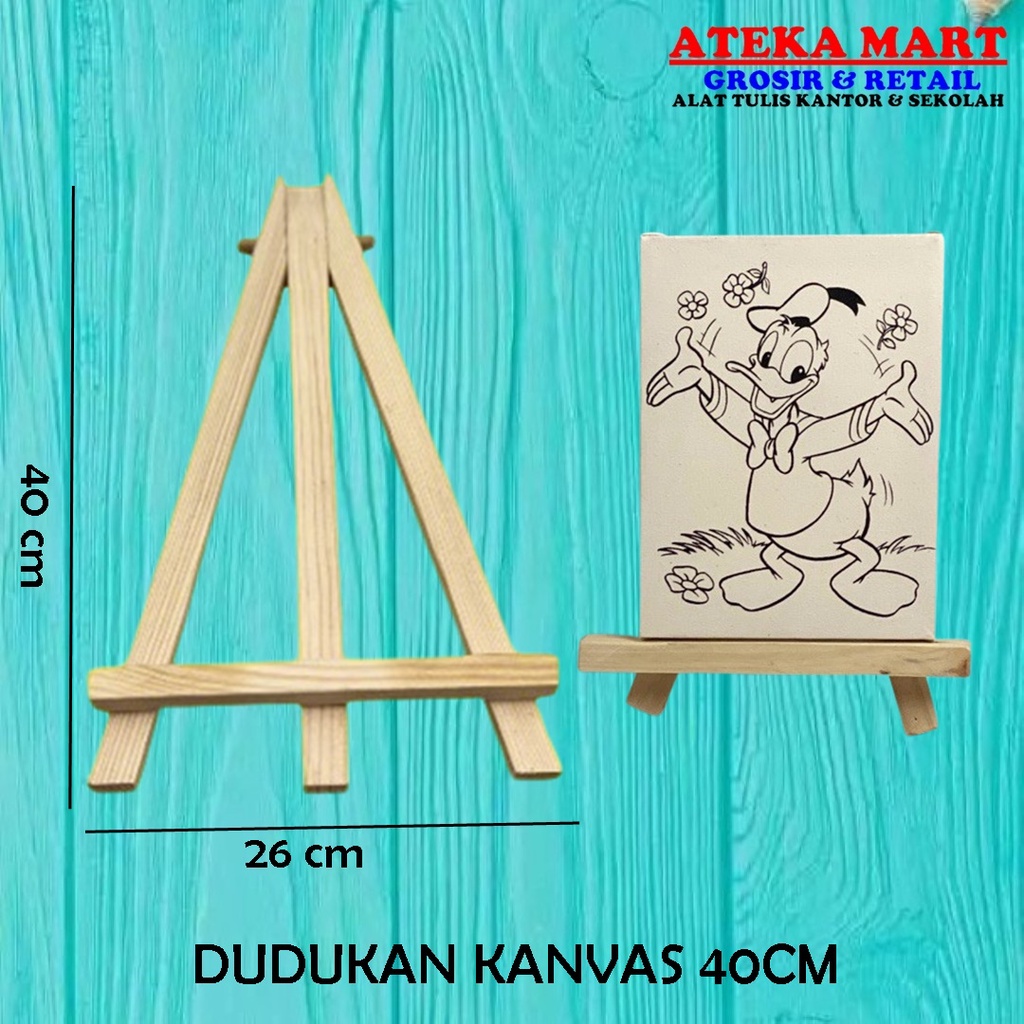 

DUDUKAN KANVAS 40 CM EASEL KAYU NATURAL