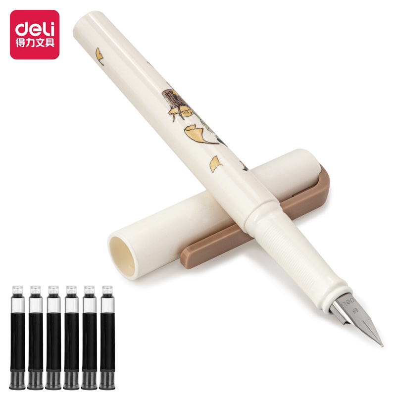

Deli Pulpen Kaligrafi EF tip design lucu gratis tinta isi ulang A949