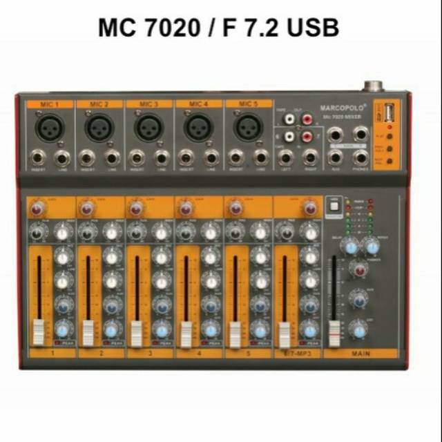 Mixer audio MARCOPOLO F-7.2 USB