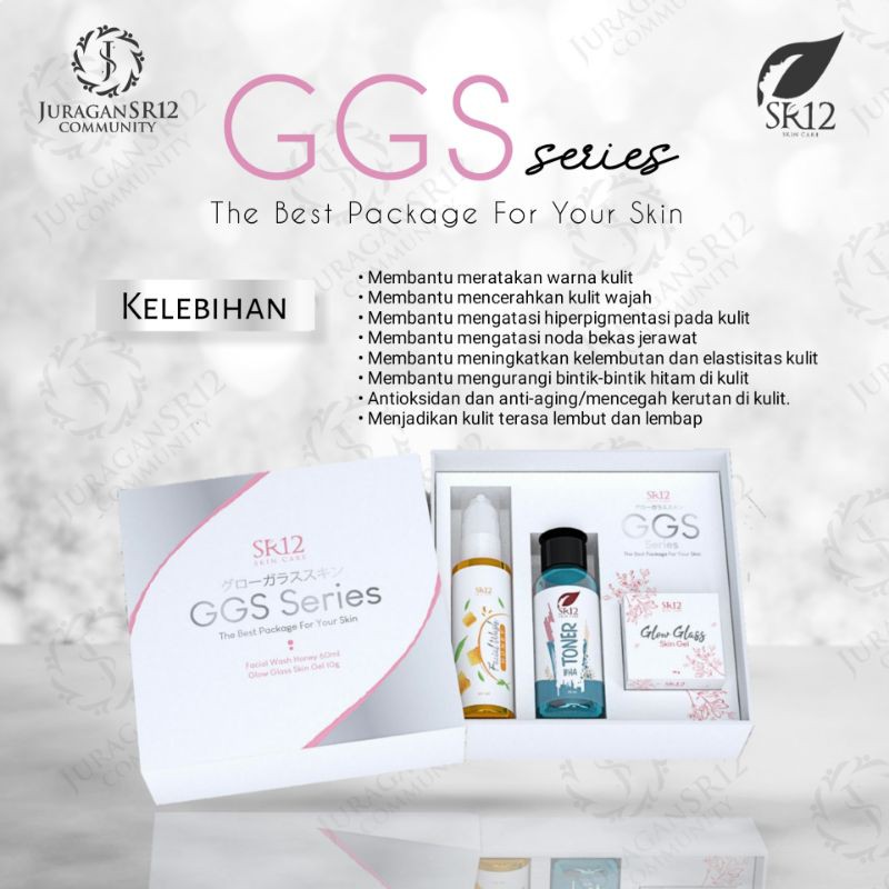 GLOW GLASS SKIN SERIES SR12 / GGS SR12 / PAKET GLOWING BPOM / MENCERAHKAN &amp; MENGHILANGKAN FLEK HITAM