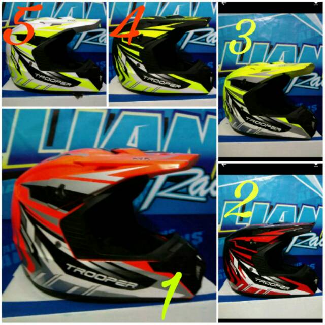 Helm cross ava trooper motor supermoto trail trabas original
