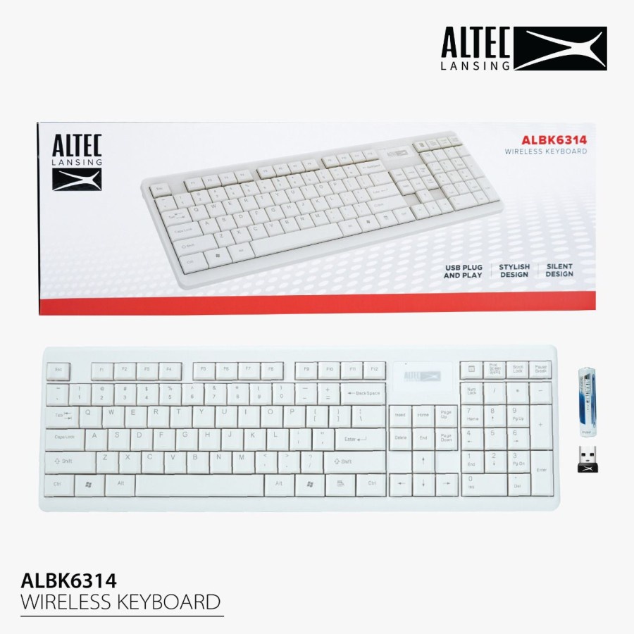 Altec Lansing Keyboard Wireless ALBK6314