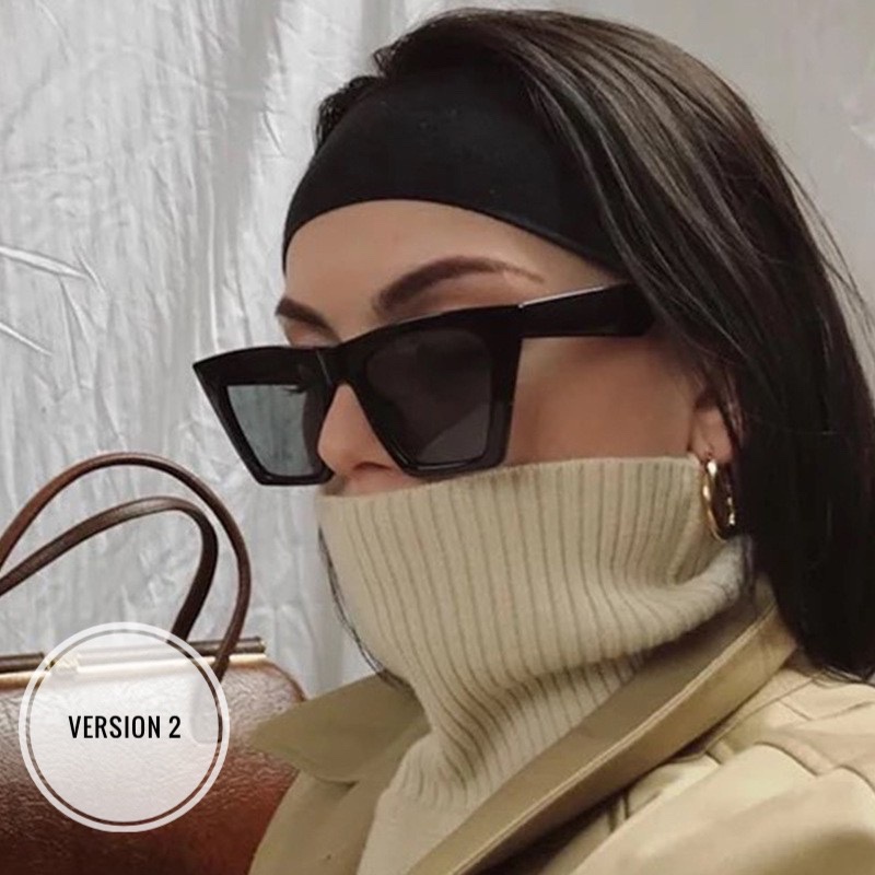 Kacamata Hitam Gaya Retro Vintage Untuk Wanita