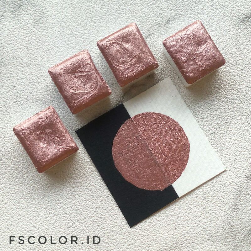 

Rosie - Handmade Metallic Watercolor by FS Color