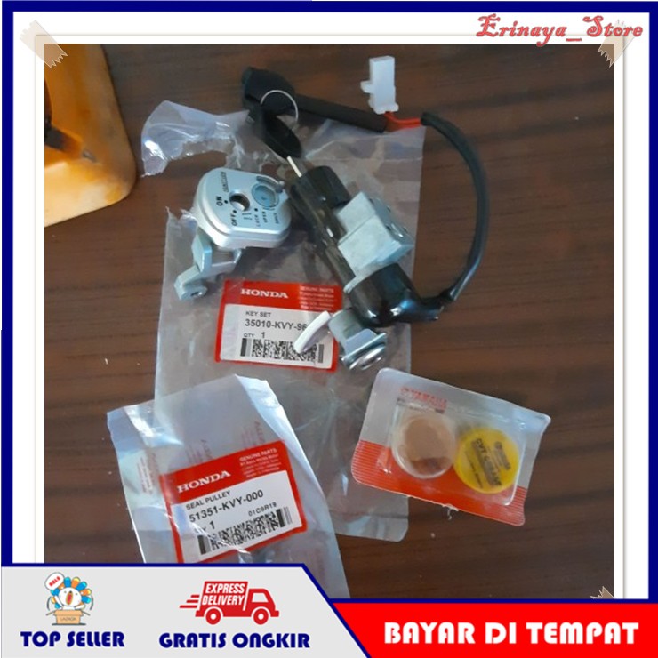 Kunci Kontak Keyset Key Set Jok Motor Honda Beat Karbu Carbu KVY Ori Old Lama Original AHM Custom Sp