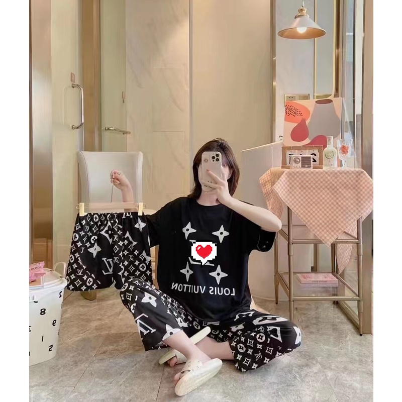 Produk terbaru 2023 baju tidur piyama 1set 3pcs