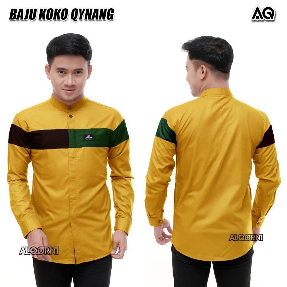 BAJU KOKO MUSLIM PRIA DEWASA LENGAN PANJANG KEMKO KURTA PUTIH HADROH TAKWA MODERN PREMIUM EL RUMI POLOS KOMBINASI BATIK TOYOBO TERBARU AZZAHIR GUS AZMI SUBBANUL MUSLIMIN