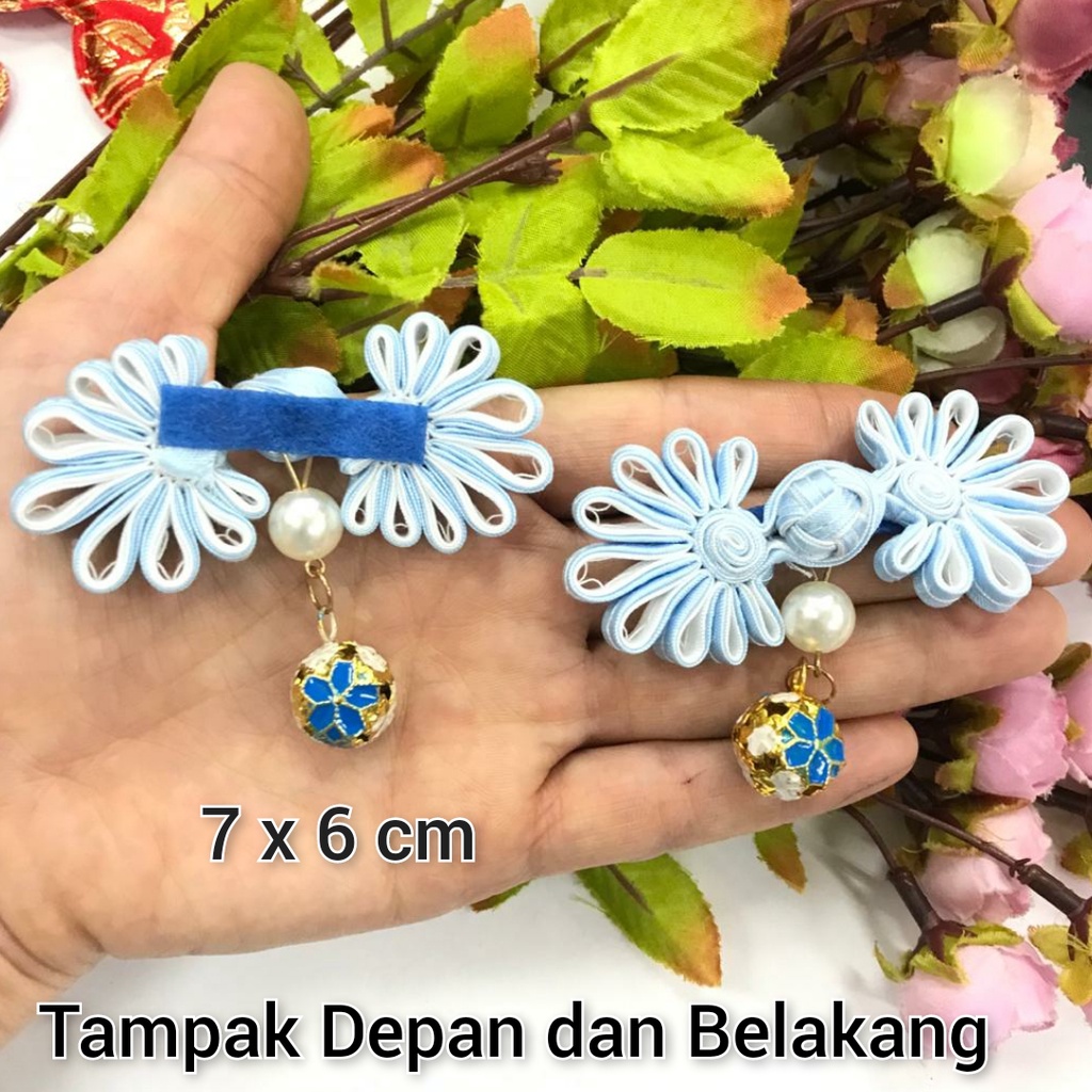 1 BUAH - APLIKASI IMLEK KANCING CINA + MUTIARA KERINCING | APLIKASI JEPIT &amp; BAJU