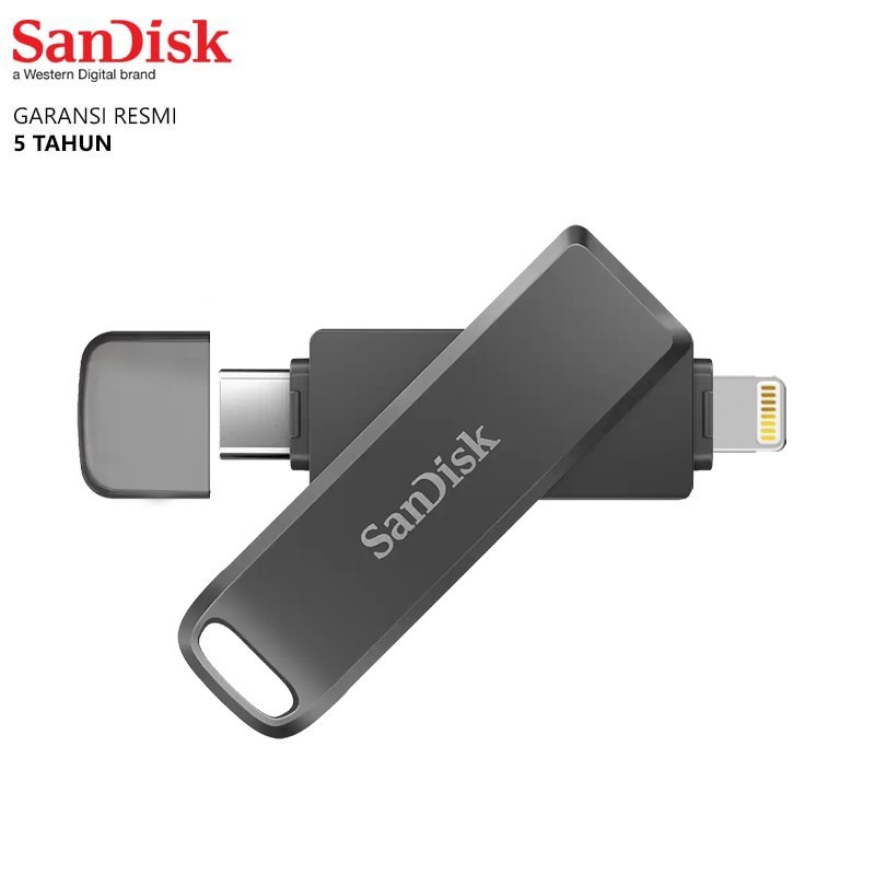 SanDisk iXpand Luxe IX70N OTG Flashdisk Lightning to USB Type C 64GB