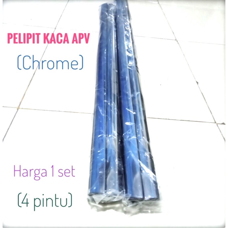 Pelipit kaca APV Chrome list kaca APV ORI 1 set