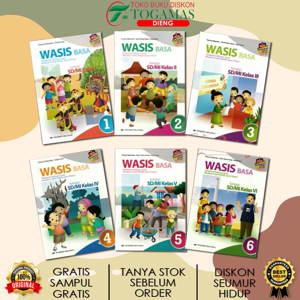 WASIS BASA SD KELAS 1 2 3 4 5 6 K13 KARYA TRESNO SUKENDRO, KARTI TUHU UTAMI, SUKARMAN / ERLANGGA