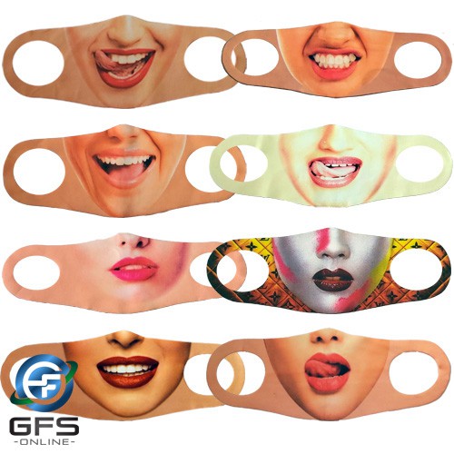 MASKER SCUBA DEWASA MOTIF WAJAH UNTUK WANITA.