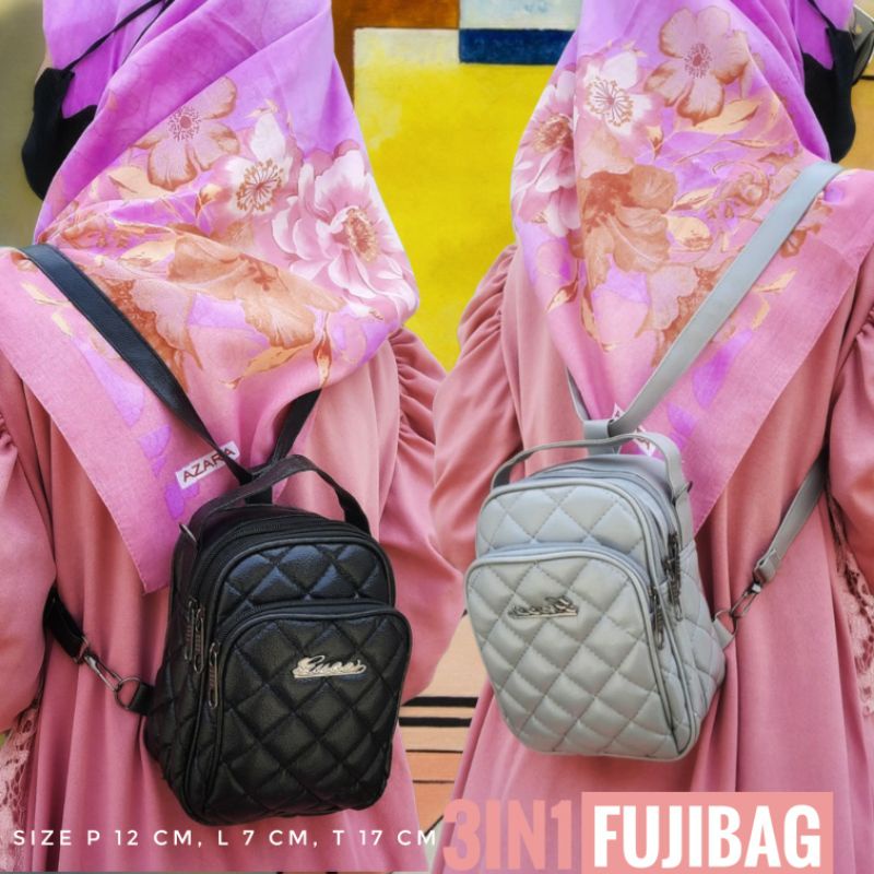 TAS SELEMPANG STYLISH MULTI FUNGSI 3 RUANG ZAMZAM FUJI 3IN1 BAG- - TAS MULTIFUNGSI BISA DI TENTENG/SELEMPANG/RANSEL