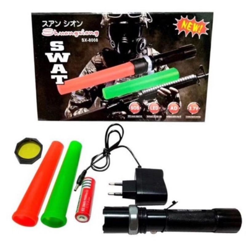 HS Lampu senter SWAT zoom lalin lalu lintas