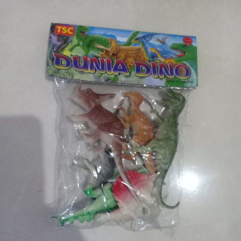 T 185 Mainan Dunia Dino Kecil Kantong isi 6 pcs