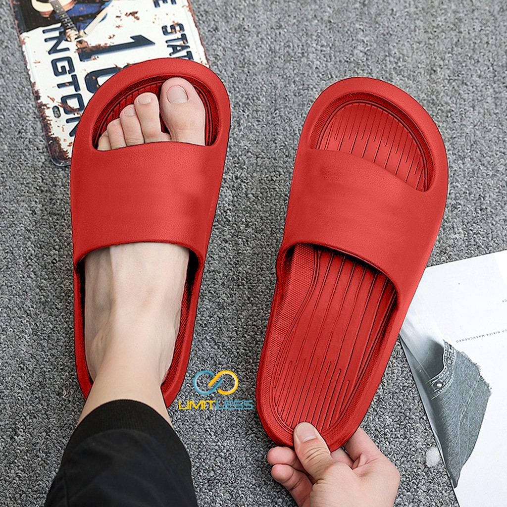 Sandal Slip On Pria Limitless Sandal Pria Selop Kasual Sendal Cowo Kekinian Slipper Slop Terbaru