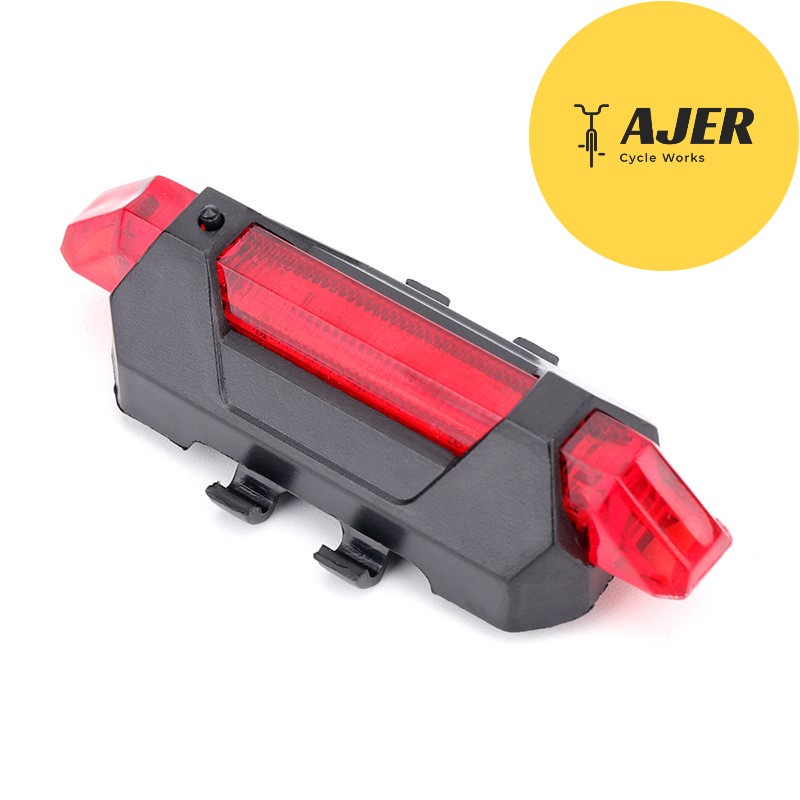 Lampu belakang Sepeda LED Waterproof dalam BOX rechargeable USB terang anti air tail light merah