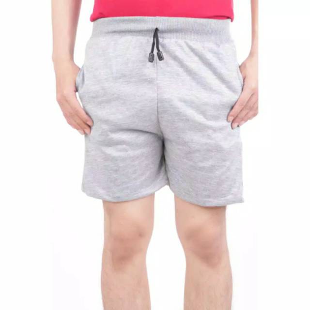 Dwinkel Boxer Polos Edition Bahan  Babyterry Premium Abu Muda Size M L XL XXL Regular to Jumbo