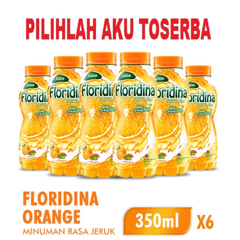 FLORIDINA Orange / Jeruk 350 m - (Harga paket isi 6 botol)