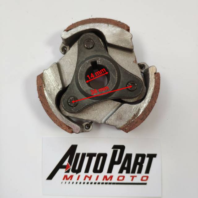 Kampas Kopling Otomatis Allumunium Merah Motor Mini GP Mini Trail Mini ATV Mini Scoopy 2T Tarikan