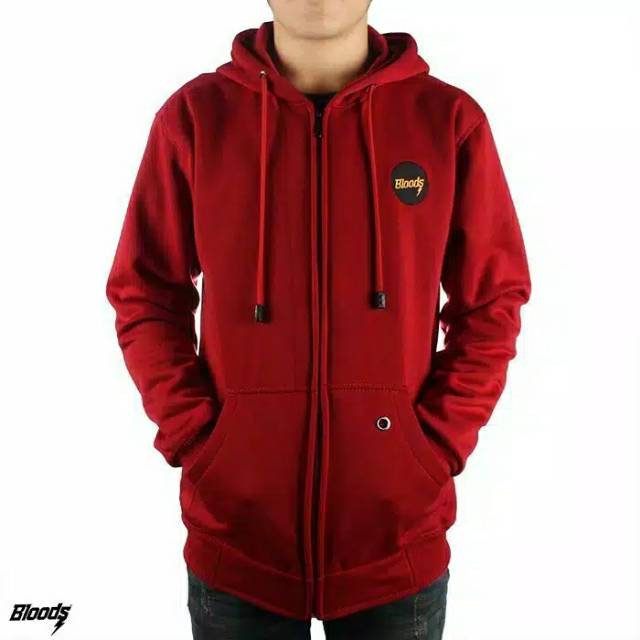 Jaket Zipper Bloods Pria/Wanita