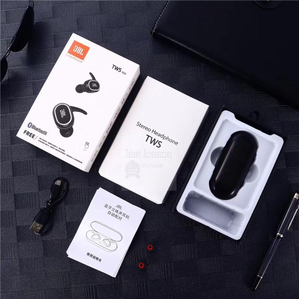 Stereo Earphone TWS V5.0 / Earphone Headset Heansfree TWS v5.0