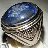 batu cincin lapis lazuli serat perak natural original(119)