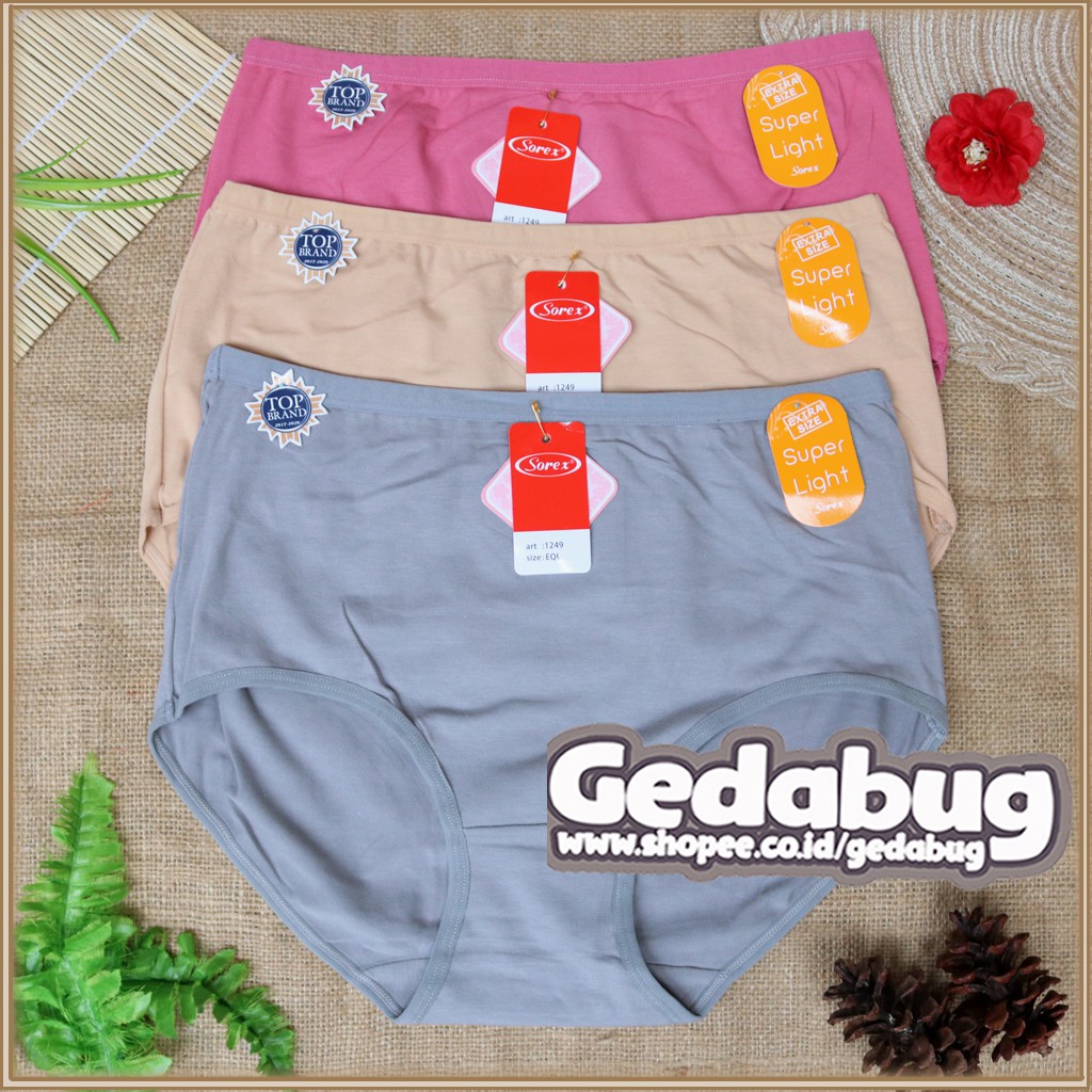 CD Wanita Sorex 1249 Super Light | Celana dalam wanita dewasa Bassic Super Soft | Gedabug