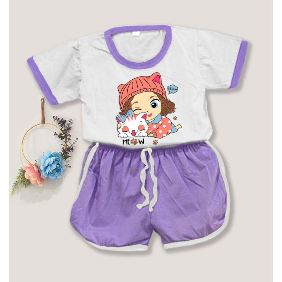 Rillo - Setelan Baju Playset Cupa Cups Anak / Setelan Anak Perempuan Usia 1-5 Tahun