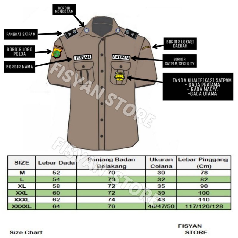 Seragam PDH Security | Seragam PDH Satpam Terbaru