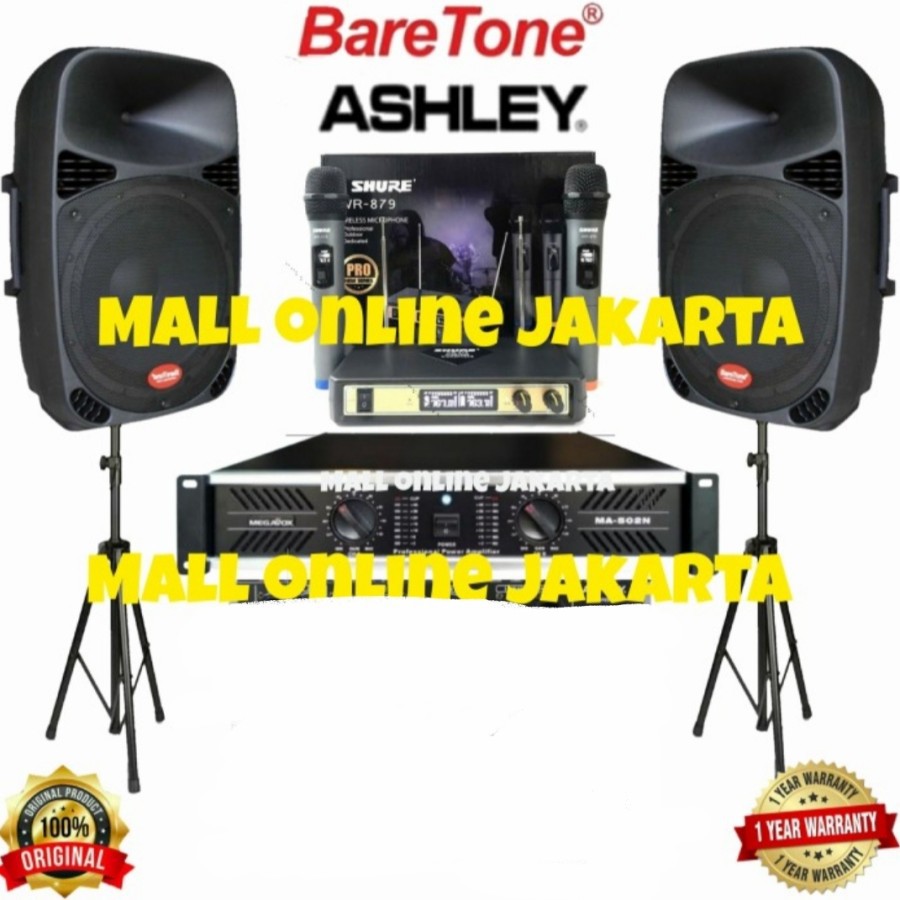 Speaker Baretone 15 inch Paket sound system 8 channel power